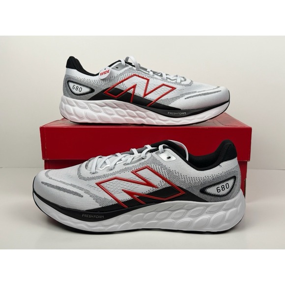 New Balance Fresh Foam 680 V8 Running Shoes Mens 11.5 4E Wide White M680RW8